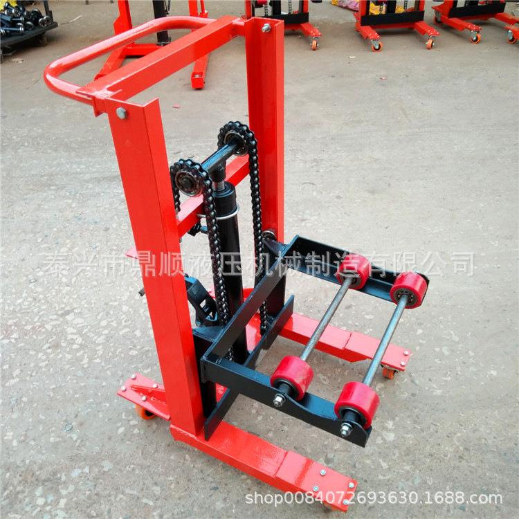 卷膜搬运堆高车圆形物料装卸升降叉车手动液压卷筒上料车