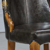 酒店宴会家用吃饭皮质软包椅子批发 靠背餐厅椅子 韩式 实木餐椅