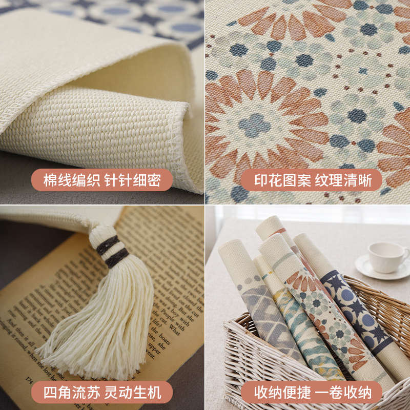餐桌桌旗轻奢简约现代桌巾长条桌布装饰布盖布北欧感旗布链衡链衡