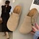 厚底鞋 子0202w 覆古懒人一脚蹬半拖包头半拖鞋 女外穿年春季 新款