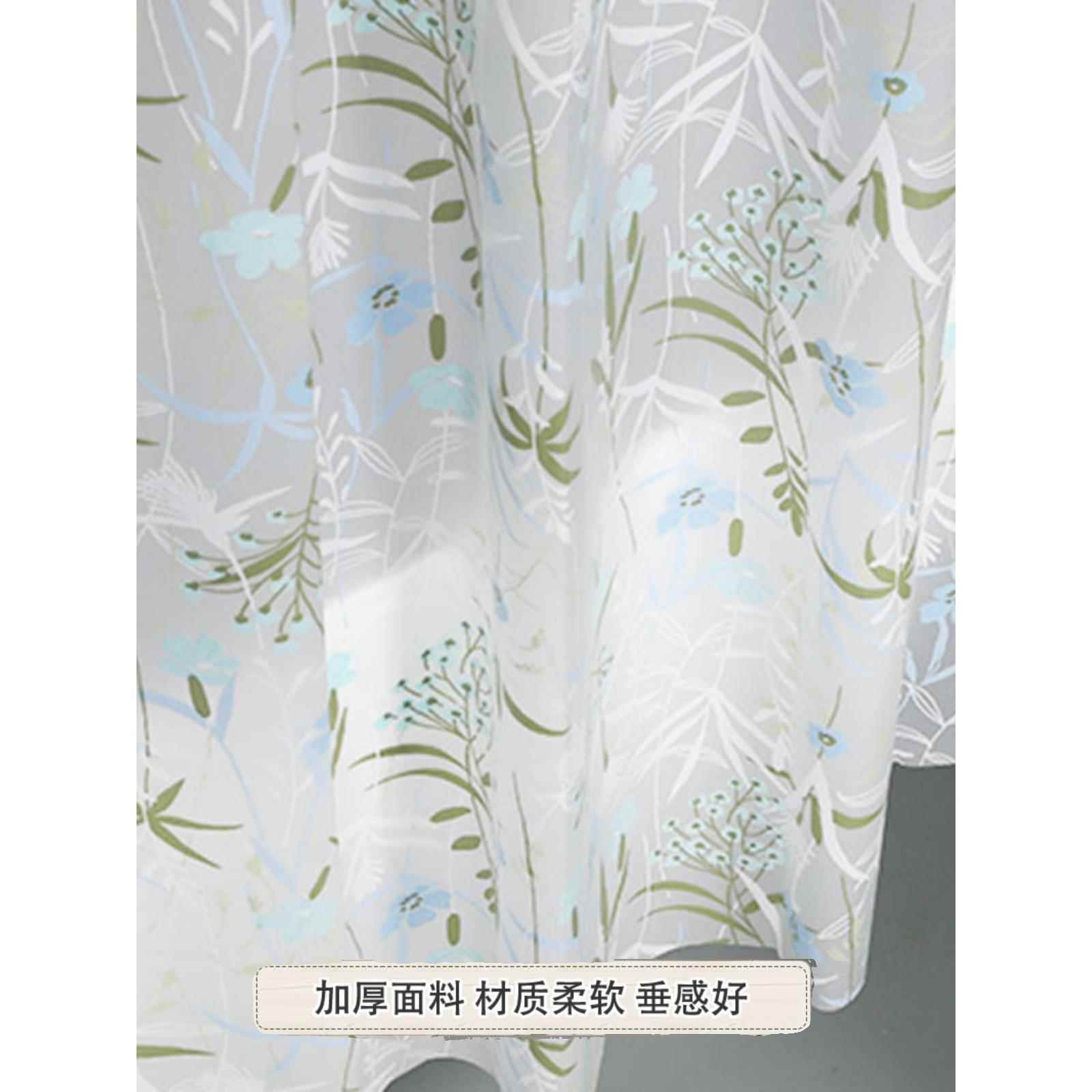 欧式浴帘PEVA加厚防水防霉浴室帘隔断帘遮光门帘卫生间窗帘厕所帘