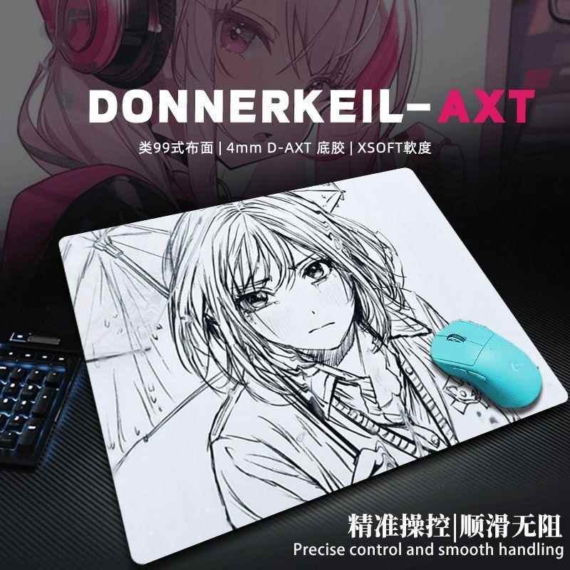 通用不语雪见欲语线稿鼠标垫二次元电竞游戏电脑键盘垫锁边桌垫子