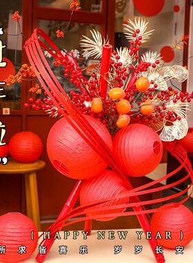 饰新JNK年艺装摆花商场橱窗客件厅装饰品摆设乔迁新居布置装扮用