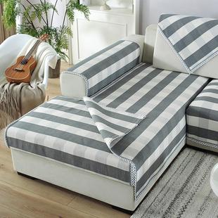 通用 老粗布沙发垫布艺沙发套沙发巾罩防滑北欧简约四季 太厚