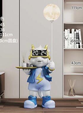 肖机械龙落地摆件家饰居装品客厅电乔BAH视柜沙发旁生床头迁新居