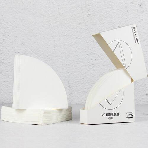 手冲咖啡过滤纸无漂白咖啡机加厚V60锥型滴漏茶叶过滤杯50枚原