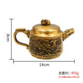 小侧骏马八茶具壶仿古壶家用手把把酒黄铜工艺品茶壶摆件茶壶黄铜