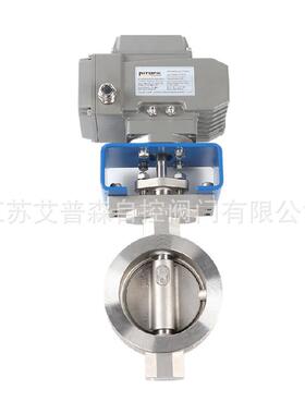 高性能蝶阀D972F-16P电动不锈钢双偏心对夹四氟软密封蝶阀