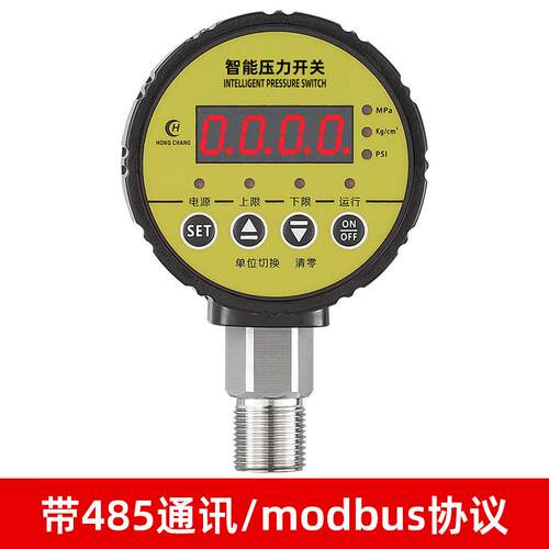 RS485通讯远程控制数显压力开关控制器电接点压力表modbus协议