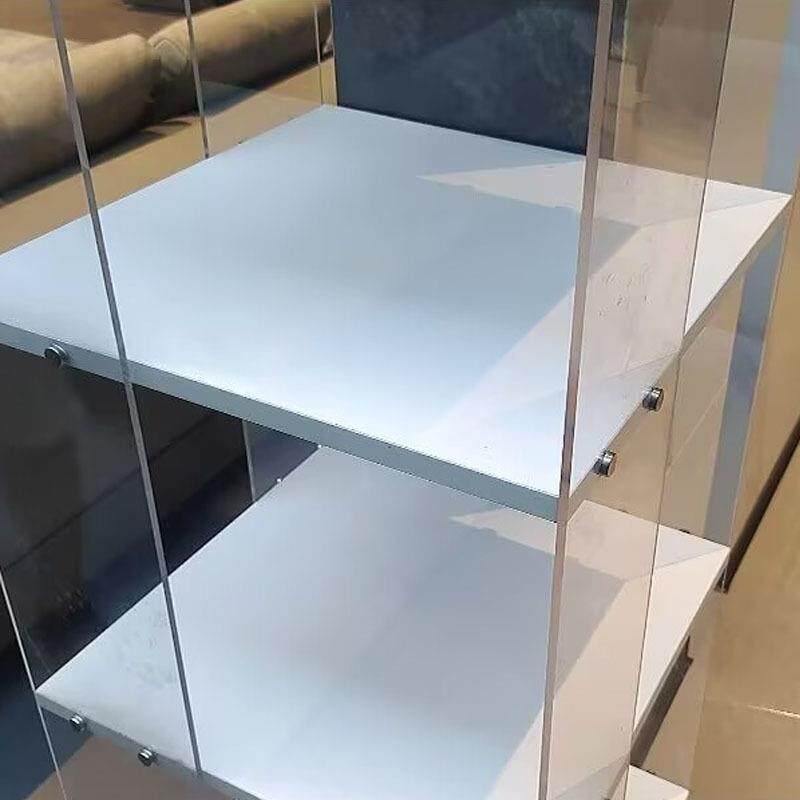 亚克力旋转书柜360度实木书架网红创意落地置物架客厅转角展示柜