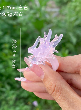 蝴蝶琉璃戒指旋转装饰琉璃蝴蝶戒指饰品个性氛围闺蜜礼品艺品