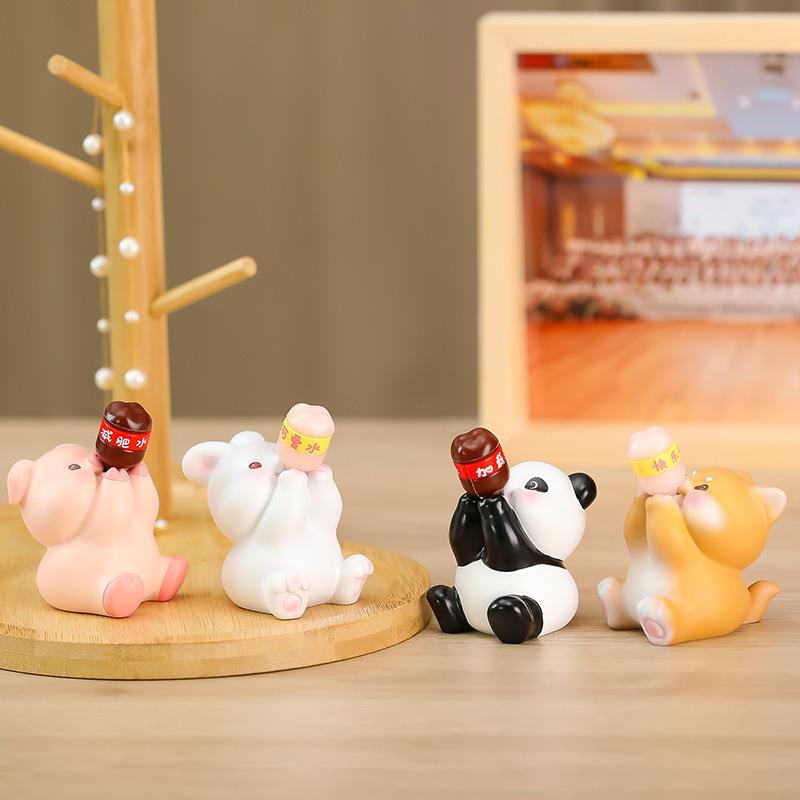 吨吨小猪摆件件桌面装饰树脂工艺品创物意可爱新款小摆毕D-KLDD-