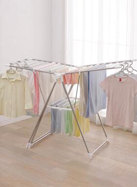 IRISIRIS 翼型晾衣架落地折叠阳台室内晒衣服伸缩不锈钢凉衣架