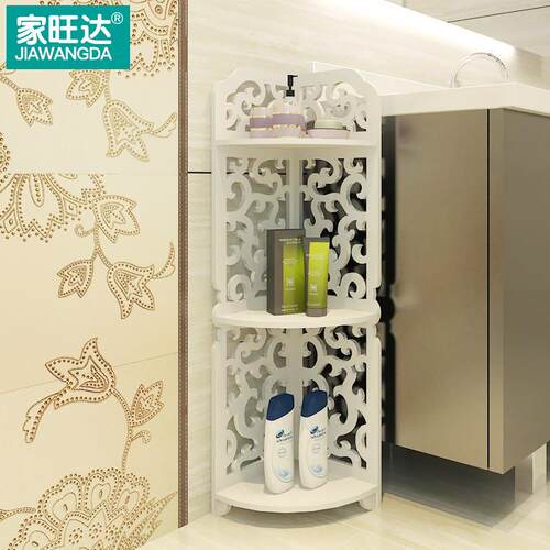 客厅置物架转角架阳台花架子浴室卫生间卧室床头边三角收纳架落地