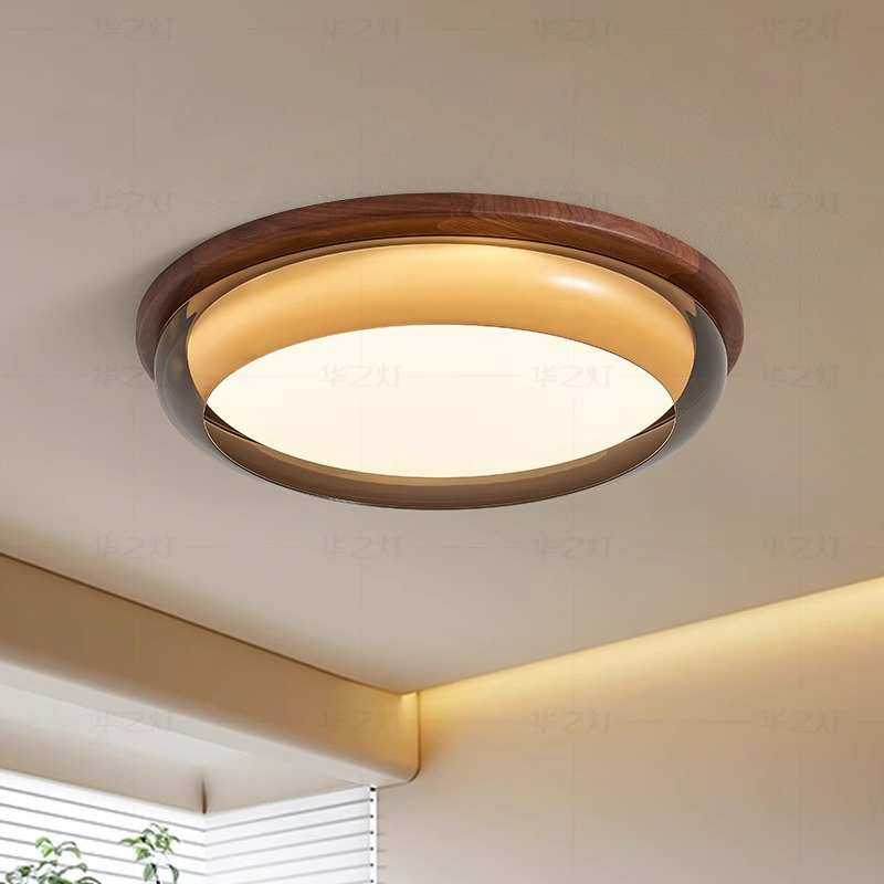 中古风卧室灯黑胡桃木简约现代主卧房间灯餐厅2025新款护眼吸顶灯,家装灯饰光源,智能吸顶灯,淘宝优惠券,粉丝福利购,淘宝优惠卷