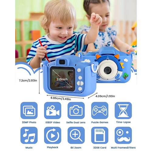 Children Camera Cartoon Toys 1080P HD Digital Camera for Boy