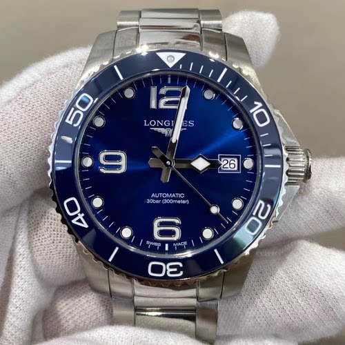 新款盒证[9.8新]浪琴康卡斯精钢自动机械表L3.780.4.96.6防水男表