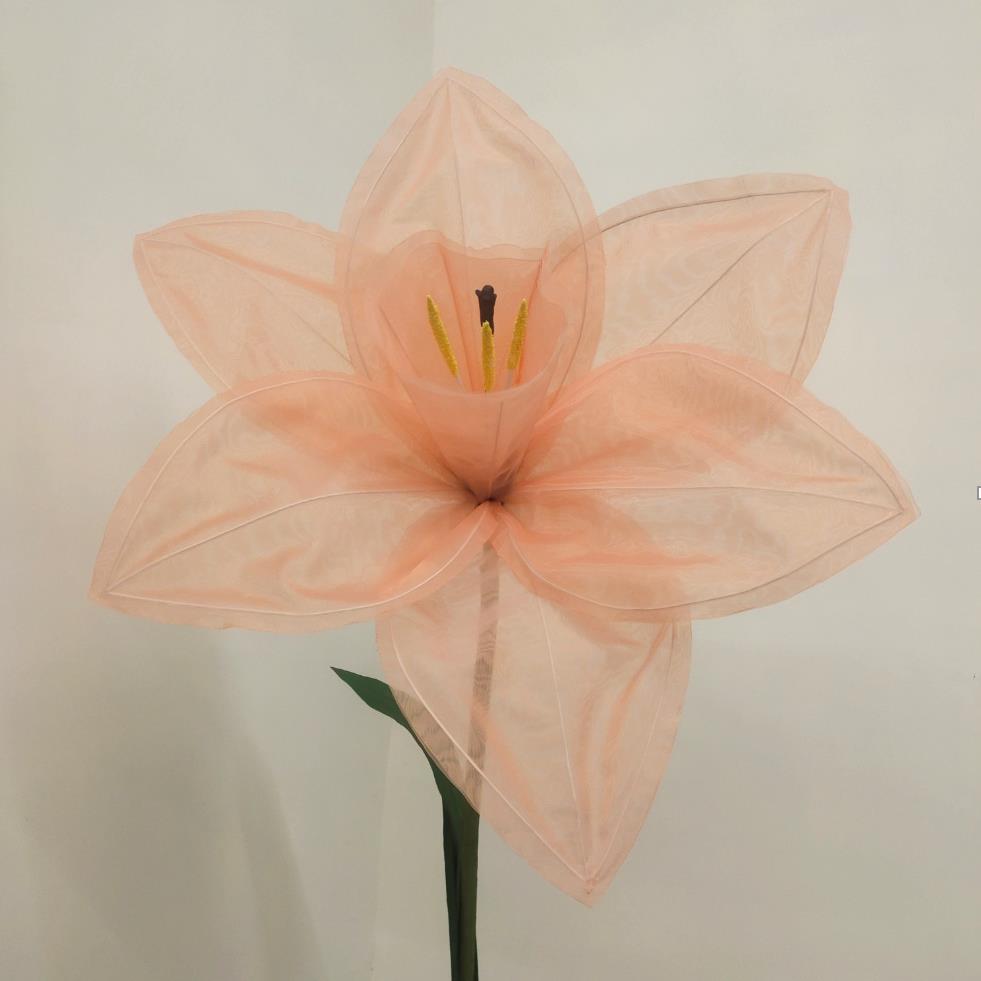 新款婚庆道具装路引婚礼舞台置饰橱窗LCJ纸花真丝纱花花成品布丝