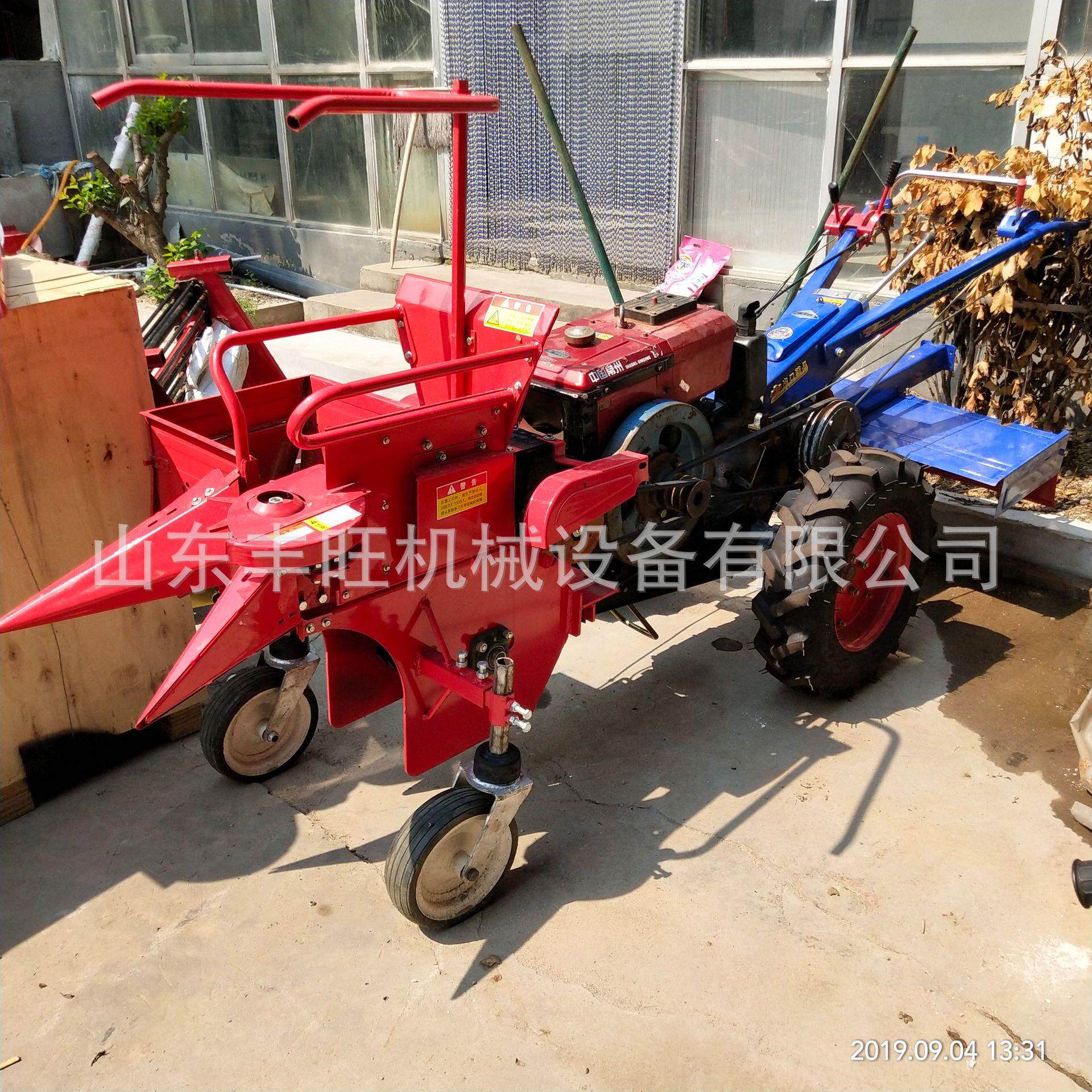多功能农用玉玉米收获机单行汽油一体机米手推式大豆辣椒收获机