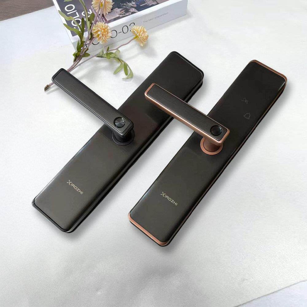 xiaozhi小智K2指纹锁半自动智能锁防盗门一握开密码锁室内木门锁