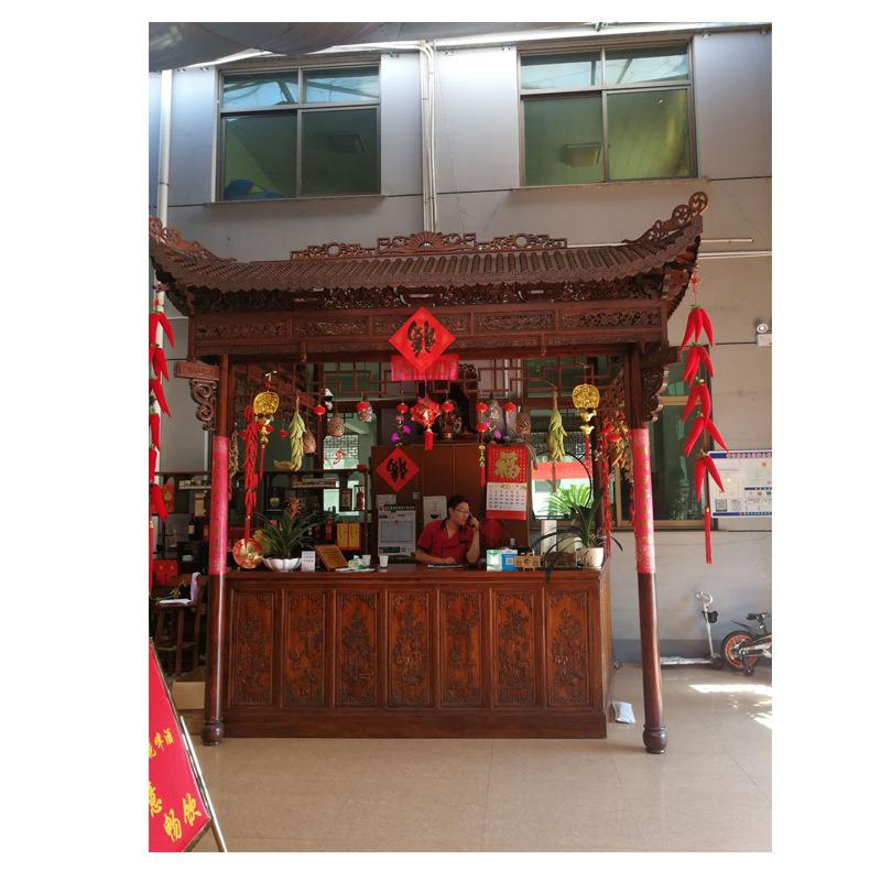 东阳木雕仿古门窗木质假门头古典建筑装饰木质工艺品