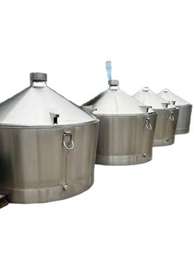 家用粮食蒸酒设备白酒酿酒设备土法酿酒用不锈钢酒锅常压操作