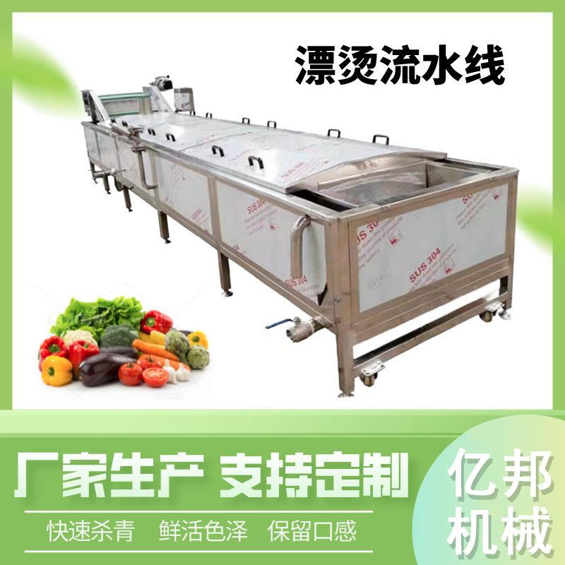 全自动连续式漂烫机果蔬杀青护色设备玉米清洗蒸煮流水线食品级