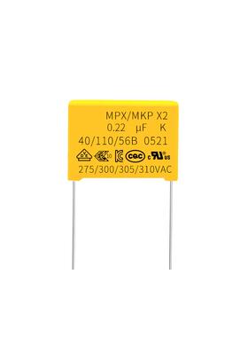 安规电容 X2 275V224K 0.22uF 220nF 310V MKP 间距P=15MM X2电容
