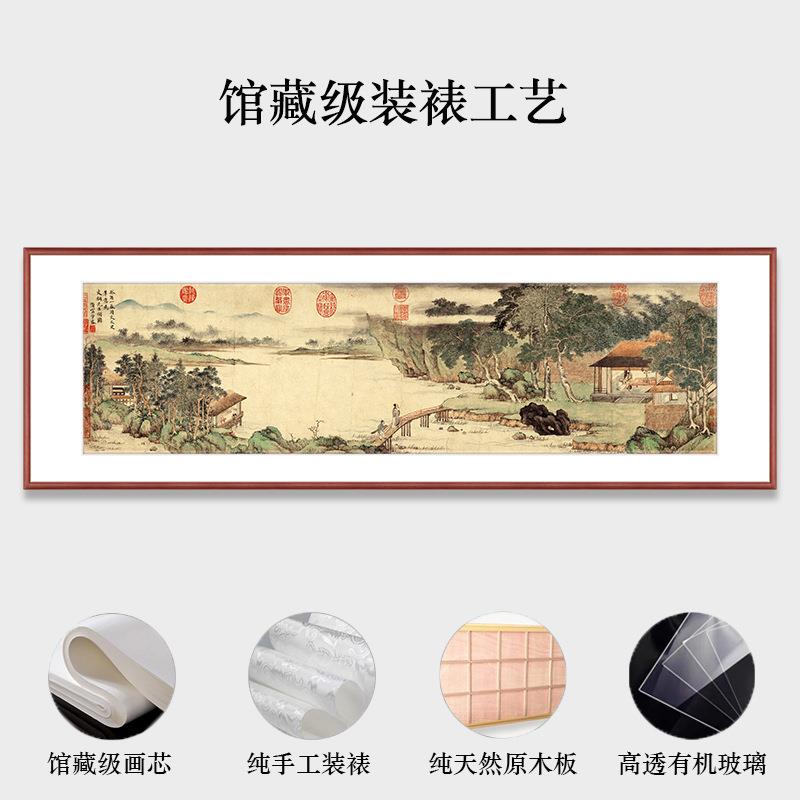 名携人仿携琴访友古做画室琴访友图旧古画青绿山水画文人墨客茶书