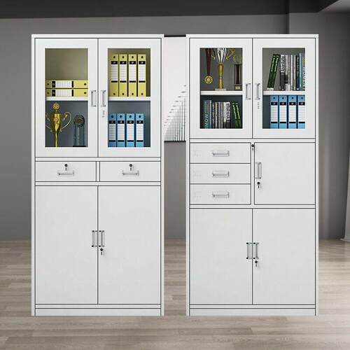 银川市钢制文件柜铁皮柜矮柜办公室带锁员工凭证档案资料柜更衣柜