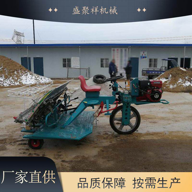 盛聚祥农用手推式水稻插秧机 育秧盘秧苗栽植机 4行6行稻田种植机