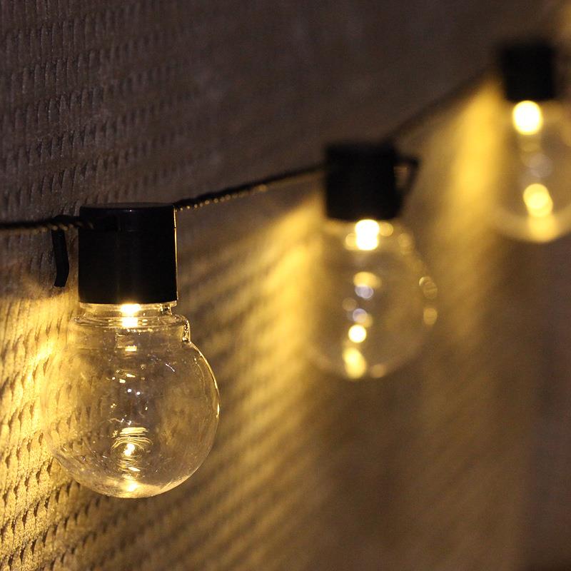新款直销爆款爱迪生太阳能灯泡灯串发光圆球灯圣诞氛围灯球形装饰
