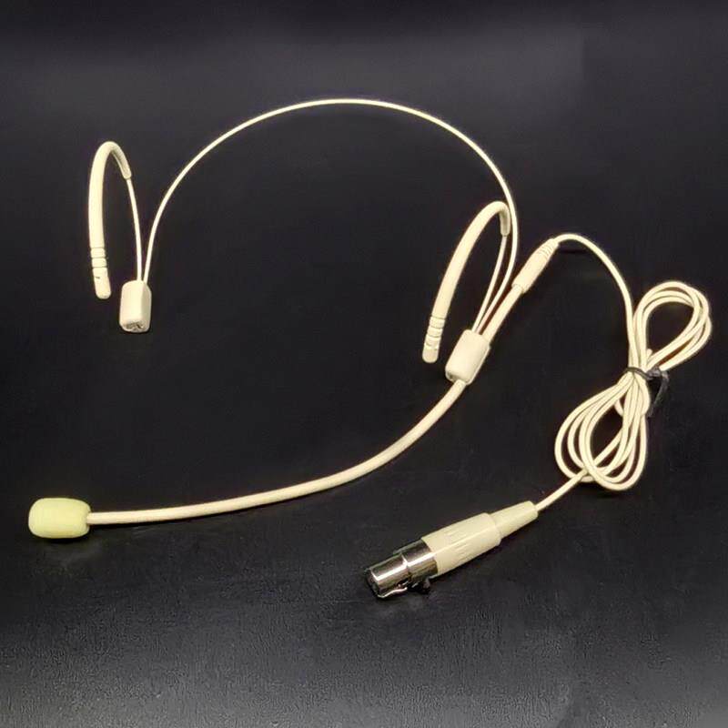 无线 线发射器肤色34针麦克风头戴式舞台演出表演主持人双耳挂麦