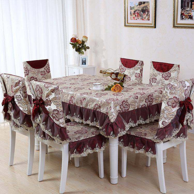 餐桌椅子罩套装红色喜庆防滑椅子套罩四季通用田园桌布餐椅套罩,居家布艺,桌布,淘宝优惠券,粉丝福利购,淘宝优惠卷
