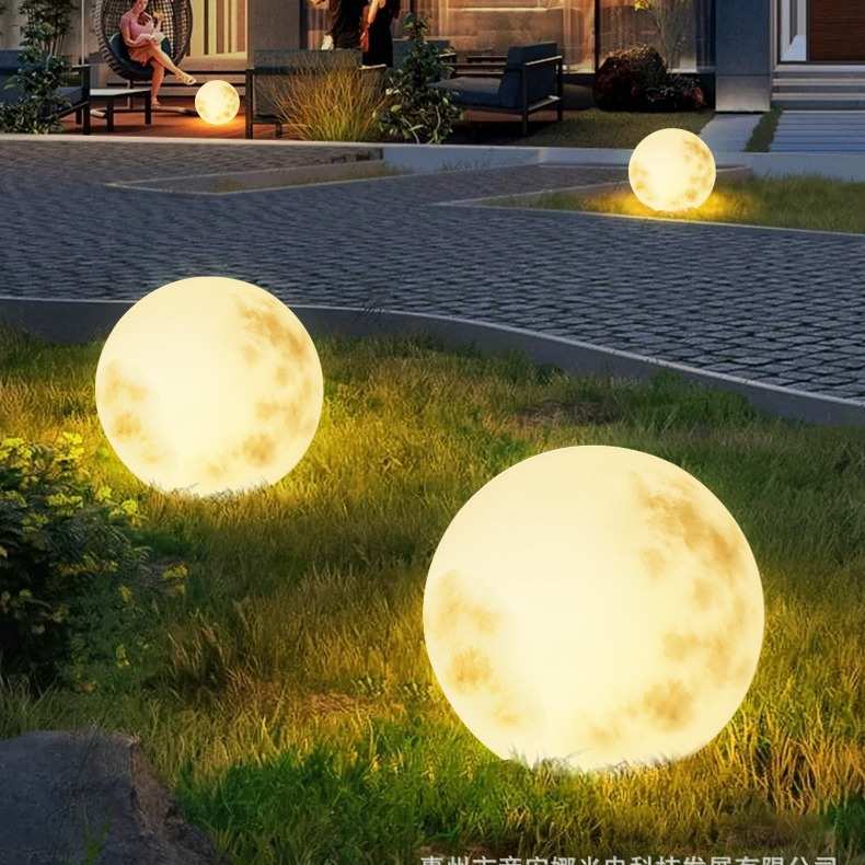 户外月球灯太阳能草坪灯星球灯户外庭院灯花园装饰氛围地灯景观灯