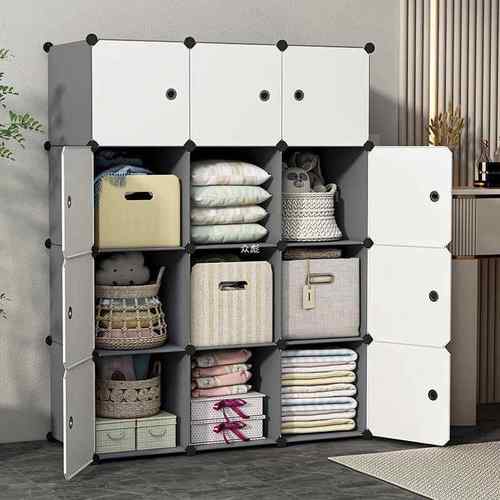 盘收纳箱塑料组装简易拼接衣柜衣物整理箱盒出租屋小型衣服储物任