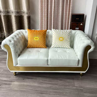 别墅奢美式 轻现代居家家具客厅客厅简约pu样板沙发整装 皮沙发风格