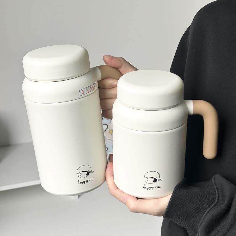 不锈钢保温杯女2024新款高颜值泡茶杯大容量学生上学专用男款水杯