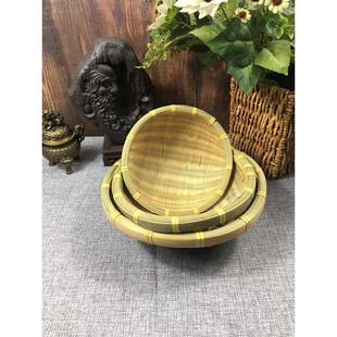 饰家用 竹编竹制品 装 米捞 沥米竹筛 纯手工竹编簸箕 竹编筲箕