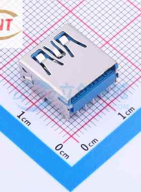 USB连接器 U231-091N-3BLRC11 插件 USB3.0连接器 AF9P蓝胶快充专