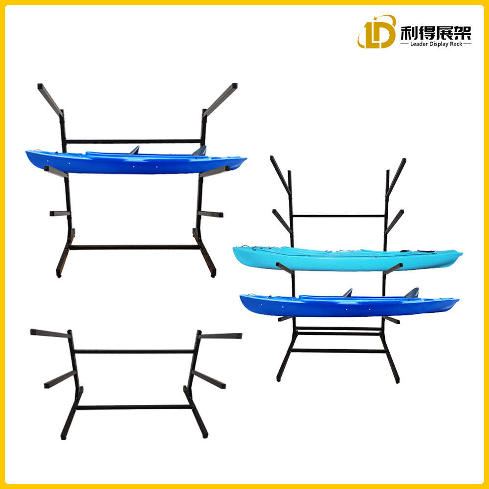皮划艇展示架生产批发三层板铁质拆装冲浪板收纳架滑雪板架子