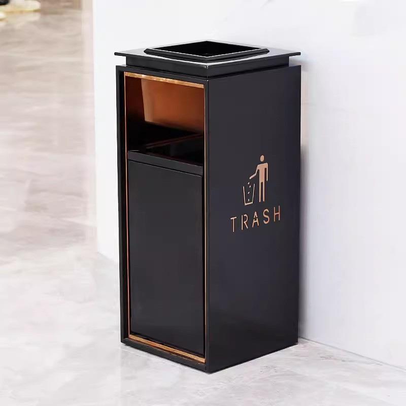 酒XPY店垃圾桶商用大堂大厅立电梯口走道式过卫生桶不锈钢果廊皮
