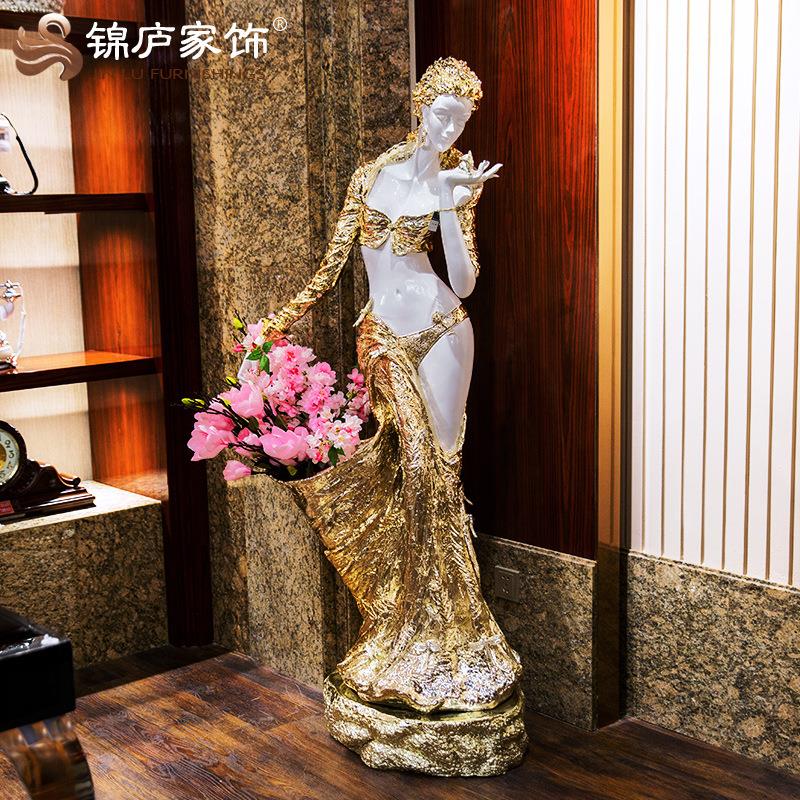 欧式大型落地人物雕塑家居饰品装饰别墅酒店大厅树脂工艺摆设