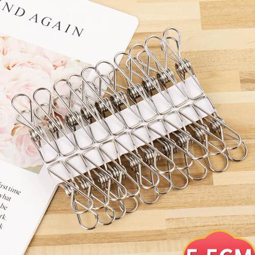 Stainless Steel Solid Clothesline Clips, Windproof Clothes D