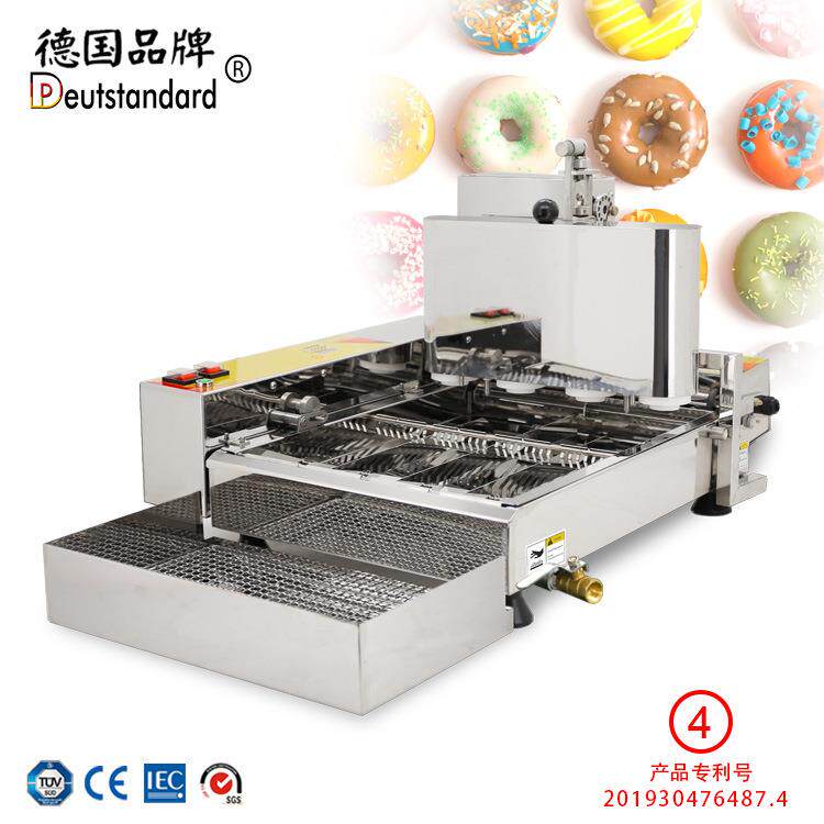 全甜多自动甜甜机圈四排拿滋成型甜甜圈机油炸机麦圈机蛋糕甜甜圈