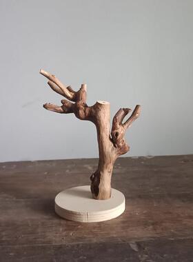 干 干树枝摆件装饰 天然树干枯木造型造景树杈支架展示 架文玩挂