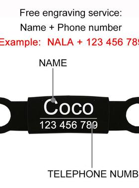 Reflective Cat Safety Buckle Collar Adjustable Custom Person