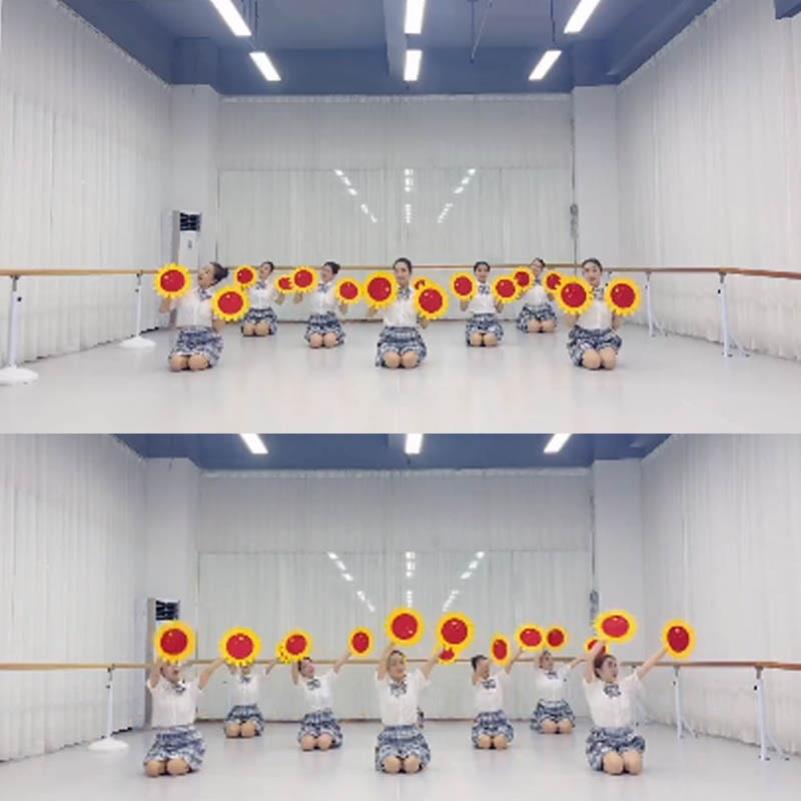 红红的太阳舞蹈服少儿童六一演出服小美满学院风百褶裙jk制服格裙