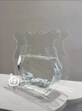 鱼缸花瓶摆件造景创意客厅餐桌桌面装饰生活仪式感ins感小众