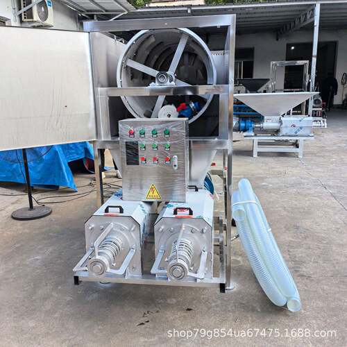 猪粪牛粪干湿分离机双头滚筒微滤猪粪脱水机牛粪干湿分离机型号